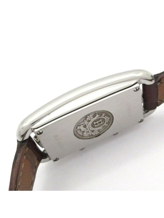 Hermes Watch Cape Cod Duzon Double Tour SS Leather Belt Silver main image 10